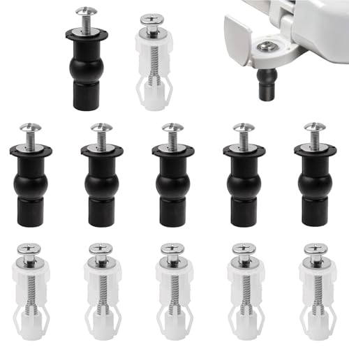 12 Stück WC Sitz Befestigung von Oben Toilettendeckel Befestigung WC Sitz Deckel Befestigung Ersatzteile Toilettensitz Behoben Schraube Sortiment für Toilette Abdeckung Top Montage Scharnier Zubehör von Pyroclasia