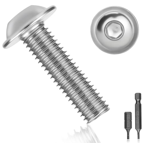 25 Stück Linsenkopfschrauben M5x30 edelstahlschrauben A2 V2A Flachkopfschrauben ISO 7380 Linsenkopfschraube Rostfrei schrauben Gewindeschrauben Vollgewinde mit Flansch, Innensechsrund und Hex Key von Pyroclasia