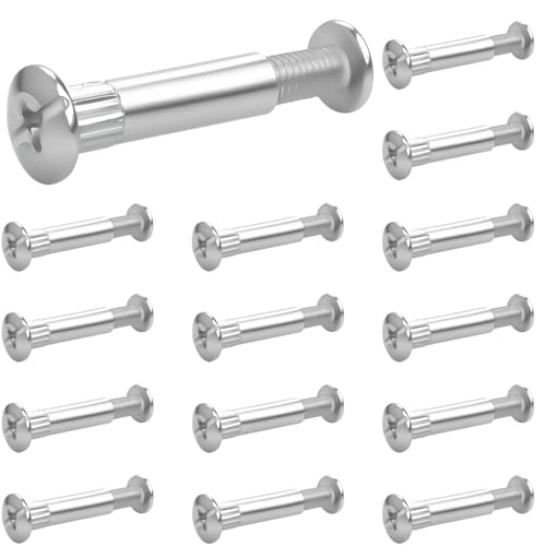 30 Stück Verbindungsschrauben M6 32-42mm Möbelverbinder Schrankverbinder Schrauben (15xMöbelschrauben,15xHülsenschrauben) Verbindungsschraube Möbelverbindungsschrauben für Möbel Schränken Holzbrettern von Pyroclasia