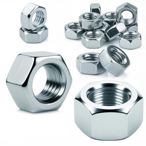 60 Stück M4 Muttern Mutter Sechskantmuttern Verzinkt Stahl Hochwertige Muttern für Schrauben Unterlegscheiben Gewindestangen Bolzen Kupplungen Verstell Befestigungselemente im Innen und Außenbereich von Pyroclasia