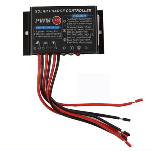 Pyugxab 10A 12V IP67 Solar Control Regulator Waterproof Solar Charge Controller PWM Solar Control Regulator Solar Panel Charger Controller Pyugxab 10A 12V IP67 Solar Control Regulator Waterproof Solar Charge Controller PWM Solar Control Regulator Solar Panel Charger Controller von Pyugxab