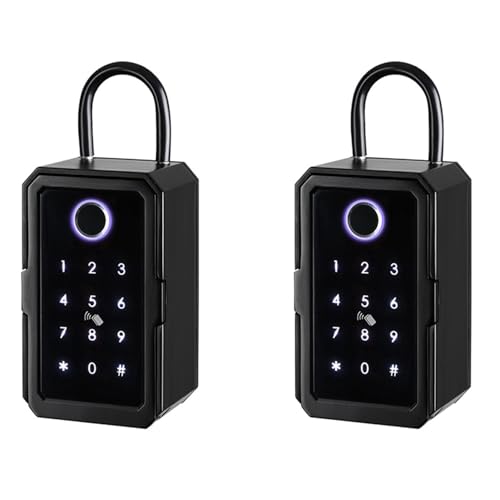 Pyugxab 2 x Smart Key Lock Box Ttlock WiFi Fechadura Eletronica Wasserdichte Wandhalterung Fingerabdruck Türschloss Sicherheitsschloss Pyugxab 2 x Smart Key Lock Box Ttlock WiFi Fechadura Eletronica Wasserdichte Wandhalterung Fingerabdruck Türschloss Sicherheitsschloss von Pyugxab