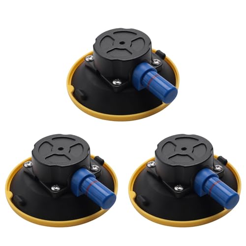 Pyugxab 3 x 11,4 cm konkaver Vakuum-Saugnapf, 114,3 mm, robuster Handpumpensaugnapf mit Gewindebolzen Pyugxab 3 x 11,4 cm konkaver Vakuum-Saugnapf, 114,3 mm, robuster Handpumpensaugnapf mit Gewindebolzen von Pyugxab