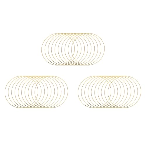 Pyugxab 30 Stücke 30 cm Große Metall Girlande Girlande Quaste Gold Bastel Ring DIY Hochzeits Kranz Dekoration von Pyugxab