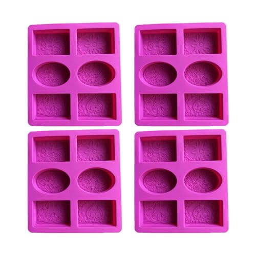 Pyugxab 4X Silikon Seifen Form für die Seifen Herstellung 3D 6 Formen Oval Rechteck Seifen Form Handgemachtes Blumen Bad KüChe Seifen Form Pyugxab 4X Silikon Seifen Form für die Seifen Herstellung 3D 6 Formen Oval Rechteck Seifen Form Handgemachtes Blumen Bad KüChe Seifen Form von Pyugxab