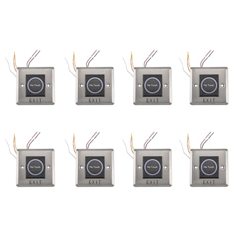 Pyugxab 8 x Infrarot-Sensorschalter, kontaktlos, kontaktlos, Türentriegelungsschalter, Ausstiegsknopf mit LED-Anzeige Pyugxab 8 x Infrarot-Sensorschalter, kontaktlos, kontaktlos, Türentriegelungsschalter, Ausstiegsknopf mit LED-Anzeige von Pyugxab