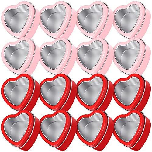 Pzsmqr 16 STÜCKE Metalldosen In Herzform, Geschenkbox mit Deckel, Metallblechdosen, Leere Kerzendosen, Rote und Rosa Geschenkboxen Zum Valentinstag Pzsmqr 16 STÜCKE Metalldosen In Herzform, Geschenkbox mit Deckel, Metallblechdosen, Leere Kerzendosen, Rote und Rosa Geschenkboxen Zum Valentinstag von Pzsmqr