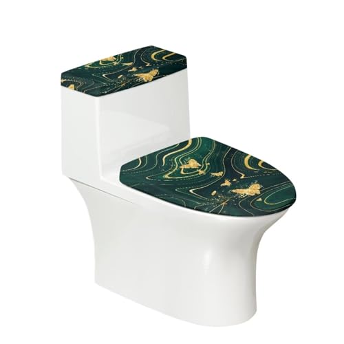 Pzuqiu Grüner Marmor Toilettendeckelbezug Set von 2 Stück Mode Toilettensitzbezug Tragbares Badezimmer-Zubehör-Set für Toilette Faltbarer Toilettendeckel Tankabdeckung Pzuqiu Grüner Marmor Toilettendeckelbezug Set von 2 Stück Mode Toilettensitzbezug Tragbares Badezimmer-Zubehör-Set für Toilette Faltbarer Toilettendeckel Tankabdeckung von Pzuqiu