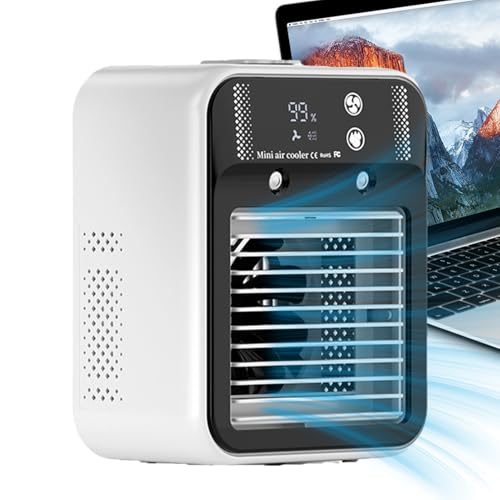 Air Conditioner Fan for Bedroom, Portable Cooling Mist Fan with Quiet, ABS Personal Air Circulator and Humidifier for Home Office RV Desk Floor Camping and Outdoor Use in Hot Weather Air Conditioner Fan for Bedroom, Portable Cooling Mist Fan with Quiet, ABS Personal Air Circulator and Humidifier for Home Office RV Desk Floor Camping and Outdoor Use in Hot Weather von Pzuryhg
