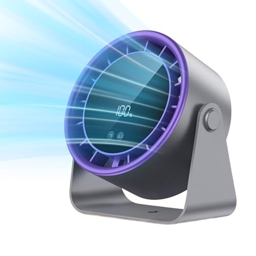 Compact Quiet Desk Fan with 100 Speed Settings, Digital Display, and Silent Cordless Design, Portable Cooling Ventilator for Bedroom Camping Outdoor Travel Use, USB Rechargeable Battery Powered Compact Quiet Desk Fan with 100 Speed Settings, Digital Display, and Silent Cordless Design, Portable Cooling Ventilator for Bedroom Camping Outdoor Travel Use, USB Rechargeable Battery Powered von Pzuryhg