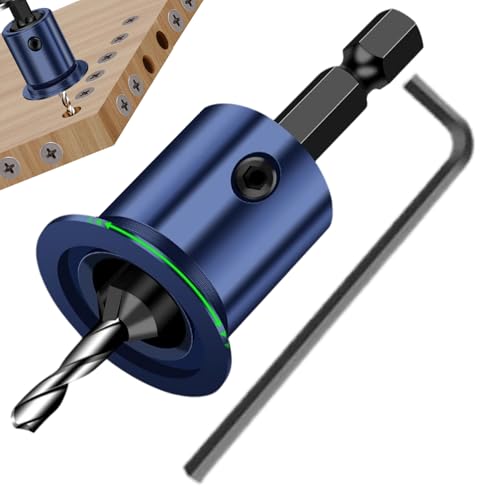 Counter Sink Bit - Bohrerbits für Holzbearbeitung | Legierter und Hochgeschwindigkeits -Stahlverstellbares -Bohrbitset, 59 g Tischtaschewerkzeuge für Möbel, DIY -Projekte und Haushaltsreparatur Counter Sink Bit - Bohrerbits für Holzbearbeitung | Legierter und Hochgeschwindigkeits -Stahlverstellbares -Bohrbitset, 59 g Tischtaschewerkzeuge für Möbel, DIY -Projekte und Haushaltsreparatur von Pzuryhg