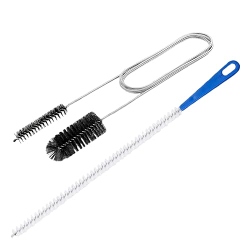 Flexibel – 2-teiliges Abflussreinigungsbürsten-Set, Nylon, leistungsstarker Haar- und Schmutzentferner für Dusche, Badewanne, Küchenspüle, Kühlschrankspulen, Badezimmerrohre, Kanalisation und schwer von Pzuryhg