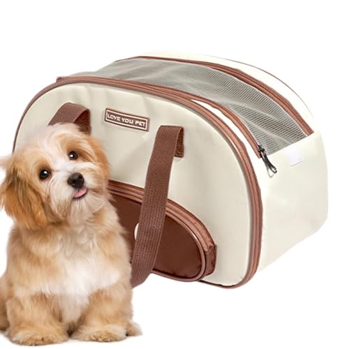 Hundetragetaschen für kleine Hunde | Katzentragetasche – Brottasche für Hand oder Schulter, stabile, gut belüftete Tasche für kleine und mittelgroße Katzen unter 7,5 kg von Pzuryhg