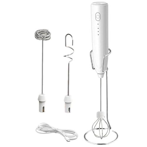 Milchaufschäumer - Handlich Elektrisch Für Latte | Schaumierer Mit 3 Einstellbaren Stufen, Robustes Design, Einfach Zu Reinigen, Kompakt, Ideal Für Milch, Matcha von Pzuryhg