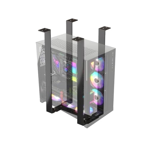 PC-Halterung unter dem Schreibtisch, verstellbare Computer-Tower-Gehäuse-Halterung, Stahl, offener Rahmen, PC-Halterung, Computer-Tower-Gehäusehalter, PC-Organisationsträger, PC-Halterung für Wohnung, von Pzuryhg