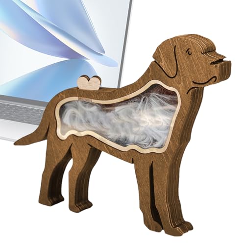 Pet Ashes Storage Box - Katze geformtes hölzerne Andenken für Haarzähte Nägel Knochen | Handgefertigter dekorativer Halter mit sicherem Deckel -Display -Denkmal, elegantes Katzenform Design für Tierli von Pzuryhg