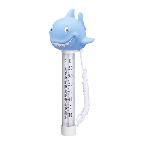 Pool Temperature Gauge, Floating Water Monitor, Shark Bath Thermometer, Easy Read Display, Kid-Friendly Design, Accurate Sensing, Safe Floating Use, Perfect for Spa Tub Aquarium Pond, 23x10x10cm von Pzuryhg