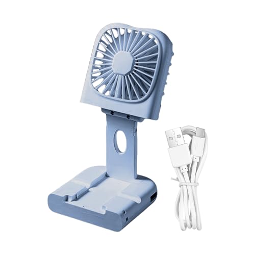 Portable Foldable Fan with Built-In Phone Holder, Compact Personal Cooling Device for Outdoor Sports Camping Shopping Fishing, Lightweight Rechargeable USB Fan with Adjustable Angles for On-the-Go Com Portable Foldable Fan with Built-In Phone Holder, Compact Personal Cooling Device for Outdoor Sports Camping Shopping Fishing, Lightweight Rechargeable USB Fan with Adjustable Angles for On-the-Go Com von Pzuryhg