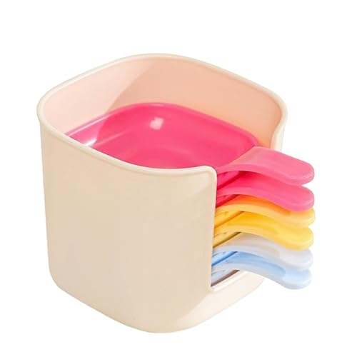 Pzuryhg Dip-Schüsseln, 6-teiliges Soßenteller-Set mit Ständer, kleine wiederverwendbare Gewürzschalen für Dressing, Ketchup, Sojasauce, Snacks, Küche, Essen, Camping oder Grillen, 9,2 x 12,5 x 8 cm von Pzuryhg
