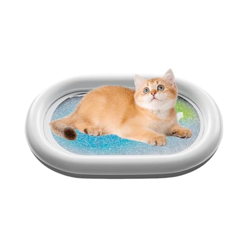 Pzuryhg Katzen-Wassermatte, Kühlmatte für Katzen, durchstoßsicher, 60 x 50 cm, sensorisches Spielkissen für, Entspannung, Schlafhütte Pzuryhg Katzen-Wassermatte, Kühlmatte für Katzen, durchstoßsicher, 60 x 50 cm, sensorisches Spielkissen für, Entspannung, Schlafhütte von Pzuryhg