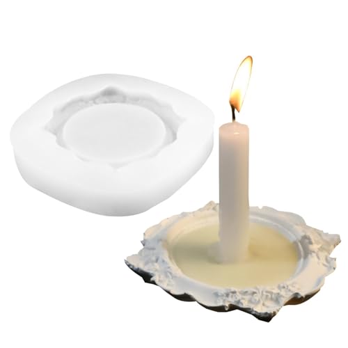 Pzuryhg Kerzenhalter-Form – Silikon-Kerzenglas-Retro-Form – 3D-Silikon-Kerzen-Form für DIY-Kerzen, glattes Harz, einzigartige Vintage-Kerze von Pzuryhg