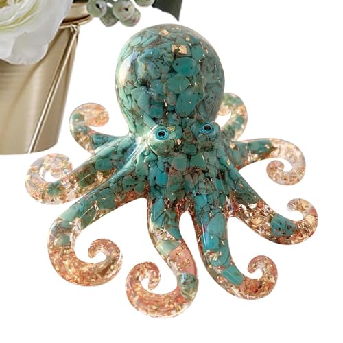 Pzuryhg Octopus Figurine,Long Tentacles Sculpture,Resin Octopus Statue,Nautical Home Decors with 3.94x3.74x1.77 Inches for Bathroom Scoastal Octopus Decors for Living Rooms von Pzuryhg