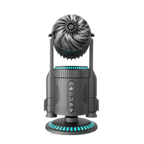 Pzuryhg Schreibtischventilator,Tragbarer Elektrischer Büro Schreibtisch Ventilator - Leiser Luftzirkulator Mit 360° Rotation Und Raketenform Für Wohnzimmer Schule Büro Zuhause von Pzuryhg