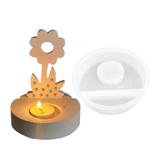 Pzuryhg Silikonformen für die Kerzenherstellung, 3D-Silikon-Kerzengießform, Desktop-Ornament-Bastelformen, antihaftbeschichtet, Heimdekoration, Form für Harz, Zement, Ton von Pzuryhg