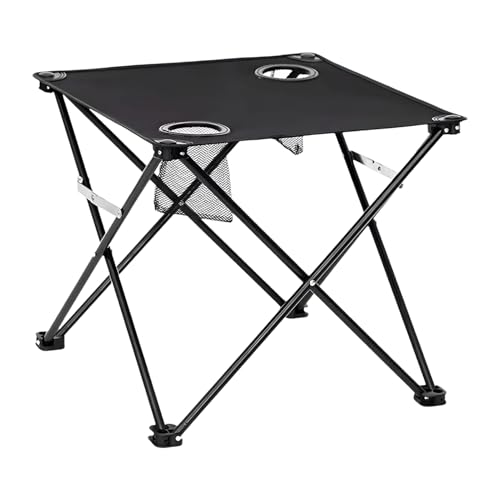Pzuryhg Tragbarer Campingtisch - Leichter Faltbarer Tisch Mit 2 Getränkehaltern | Campingzubehör Tragbar Für Outdoor Garten Terrasse Picknick Angeln von Pzuryhg