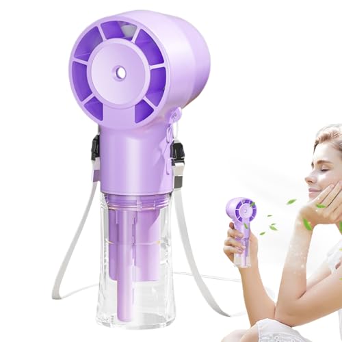Pzuryhg Wassersprühkühler | 12000 U/min Leiser Sprühnebel Lüfter - Handheld Leiser Kühlmister 1200mAh Bei Für Garten Pool Wandern Sport Camping von Pzuryhg