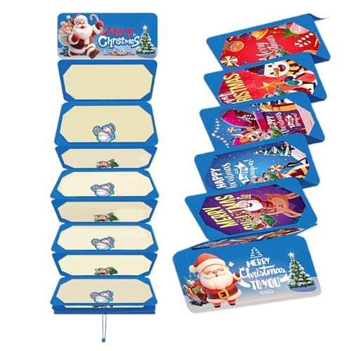 Pzuryhg Weihnachtsgeldumschlag - Geldinhaber für Bargeld | Festlicher Santa -Karton mit 10 Slots, Weihnachtsgeschenkumschlägen für Männer Frauen Teenager Ehefrau Ehemann Familienfreunde von Pzuryhg