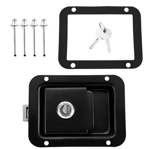 RV Door Lock, Car Door Lock Set, Carbon Steel Material, Anti-Rust Long-Lasting Security Hardware for Motorhome, Closet, Trailer, Apartment, Camping, and Hotel, 3.54x4.76x8.66 inches RV Door Lock, Car Door Lock Set, Carbon Steel Material, Anti-Rust Long-Lasting Security Hardware for Motorhome, Closet, Trailer, Apartment, Camping, and Hotel, 3.54x4.76x8.66 inches von Pzuryhg