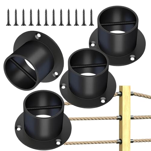 Seilabdeckung | Seilendhalter mit Schraube - Rostfreie Schwerlaststützen in Schwarz für Zäune Treppe Garten Outdoor Deck Terrasse Seilabdeckung | Seilendhalter mit Schraube - Rostfreie Schwerlaststützen in Schwarz für Zäune Treppe Garten Outdoor Deck Terrasse von Pzuryhg