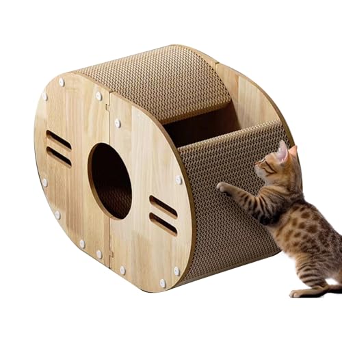 Thickened Scratching Board, Wear Resistant Scratching Mat, Furniture Protector, MDF Corrugated Paper, Double-Use Bed Design, Ideal for Home Use Next to Sofa Or Couch von Pzuryhg