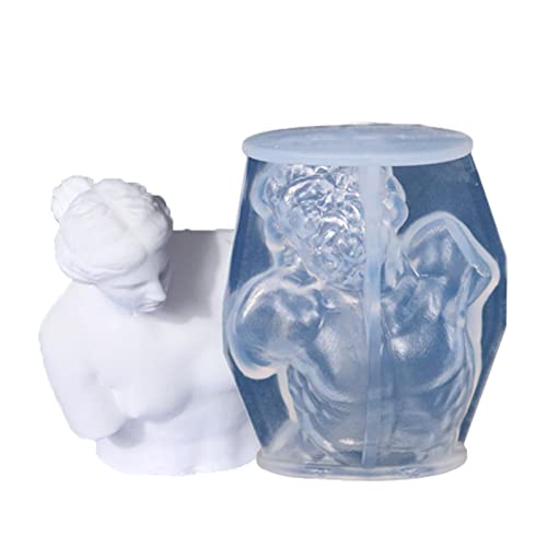 Q A Silikonformen für menschliche Torso, Mini-Venus-Zeus-Büste, Silikon-Kerzenformen für Harzguss, Seife und Kerzenherstellung, Statue-Formen für Kerzen, Seifenherstellung und Epoxidharz zum Gießen von Q/A