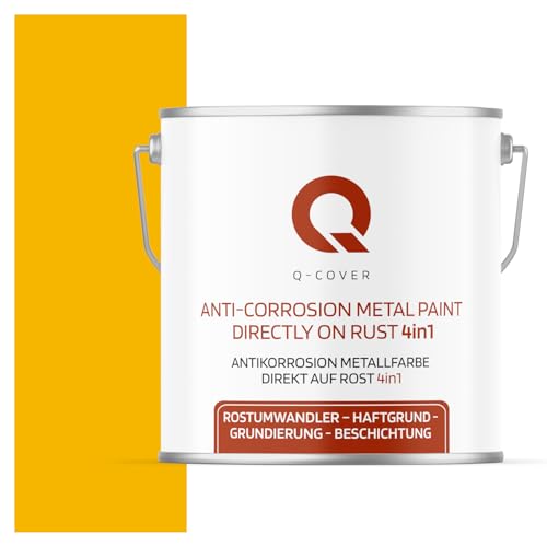 Q-COVER ANTIKORROSION METALLFARBE DIREKT AUF ROSR 4 IN 1 Rapsgelb RAL 1021 5L HALBMATT ANTI-ROST METALLSCHUTZLACK METALLLACK METALLSCHUTZFARBE RAL FARBE FÜR METALL Q-COVER ANTIKORROSION METALLFARBE DIREKT AUF ROSR 4 IN 1 Rapsgelb RAL 1021 5L HALBMATT ANTI-ROST METALLSCHUTZLACK METALLLACK METALLSCHUTZFARBE RAL FARBE FÜR METALL von Q-COVER