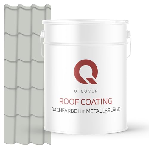 Q-COVER Dachfarbe für Metallbeläge 10L Halbmatt Papyrusweiß RAL 9018, wetterfest, UV- & rostbeständig Q-COVER Dachfarbe für Metallbeläge 10L Halbmatt Papyrusweiß RAL 9018, wetterfest, UV- & rostbeständig von Q-COVER