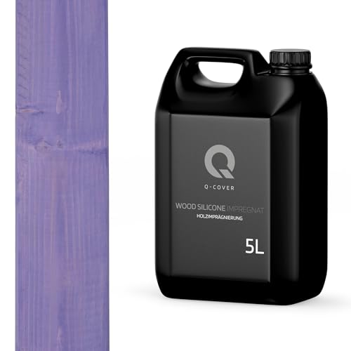 Q-COVER HOLZIMPRÄGNIERUNG Lavender Blau 5 L 2 IN 1 HOLZSCHUTZ FARBIMPRÄGNIERUNG IMPRÄGNIERMITTEL HOLZSCHUTZMITTEL IMPRÄGNIERUNG ABPERLEFFEKT ALLE HOLZARTEN HOLZGRUNDIERUNG von Q-COVER