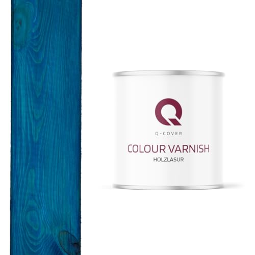 Q-Cover Holzlasur Blau 2.5L (ca.13m²-1 Anstrich) Seidenmatt Holzschutz Holzschutzlasur Lasur Wasserbasierte Innen Außen Lasur Abperleffekt Für Holz Q-Cover Holzlasur Blau 2.5L (ca.13m²-1 Anstrich) Seidenmatt Holzschutz Holzschutzlasur Lasur Wasserbasierte Innen Außen Lasur Abperleffekt Für Holz von Q-COVER