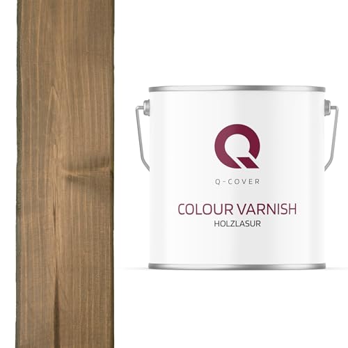 Q-Cover Holzlasur Braun-grau 7013, 5L (ca.25m²-1 Anstrich) Seidenmatt Holzschutz Holzschutzlasur Lasur Wasserbasierte Innen Außen Lasur Abperleffekt Für Holz Q-Cover Holzlasur Braun-grau 7013, 5L (ca.25m²-1 Anstrich) Seidenmatt Holzschutz Holzschutzlasur Lasur Wasserbasierte Innen Außen Lasur Abperleffekt Für Holz von Q-COVER