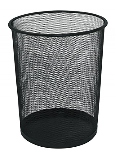 Q-CONNECT Papierkorb Metall schwarz Rund 19lt KF00871 von Q-Connect