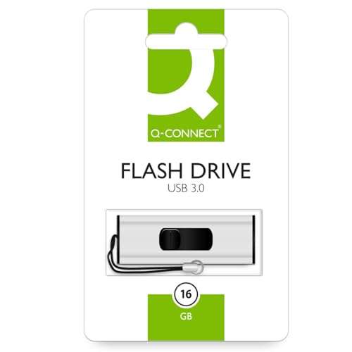 Q-Connect 16 GB USB 3.0 Slider Flash Drive, weiß Q-Connect 16 GB USB 3.0 Slider Flash Drive, weiß von Q-Connect