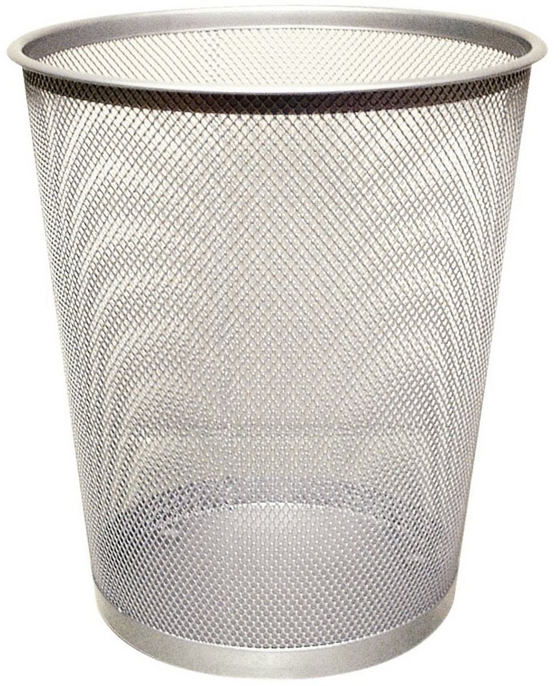 Q-Connect Papierkorb Q-Connect® KF00849 Papierkorb Metalldraht 19 Liter - silber von Q-Connect