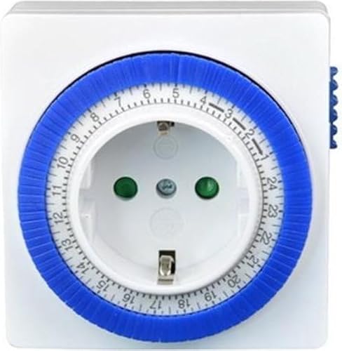 Q-Link Zeitschaltuhr quadratisch - Analog - Tagesprogramm - Zeitschaltuhr mit Kindersicherung - Energiesparen - Schalter mit festem Schieberegler Q-Link Zeitschaltuhr quadratisch - Analog - Tagesprogramm - Zeitschaltuhr mit Kindersicherung - Energiesparen - Schalter mit festem Schieberegler von Q-Link