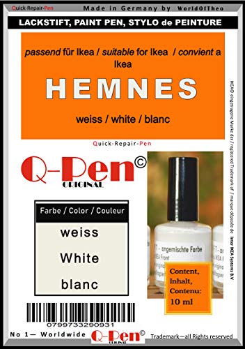 Q-Pen Ausbesserungsfarbe für Ikea HEMNES weiß von Q-Pen Original