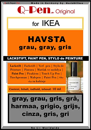 Q-Pen Ausbesserungsfarbe für passend Ikea HAVSTA grau - ray - gris von Q-Pen Original