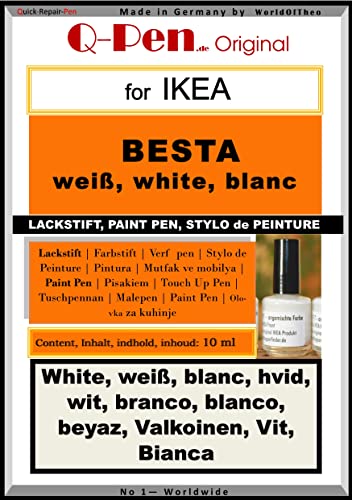 Q-Pen Ausbesserungsfarbe passend für Ikea BESTA weiß - white - blanc von Q-Pen Original