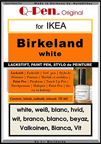 Q-Pen Ausbesserungsfarbe passend für Ikea BIRKELAND weiß - white - blanc Q-Pen Ausbesserungsfarbe passend für Ikea BIRKELAND weiß - white - blanc von Q-Pen Original