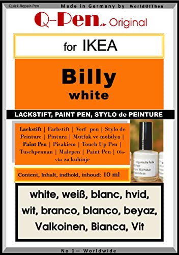 Q-Pen Ausbesserungsfarbe passend für Ikea Billy weiß - white - blanc von Q-Pen Original