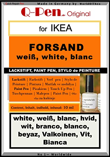 Q-Pen Ausbesserungsfarbe passend für Ikea FORSAND weiß - white - blanc von Q-Pen Original